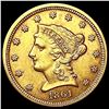 Image 1 : 1861 $2.50 Gold Quarter Eagle UNCIRCULATED