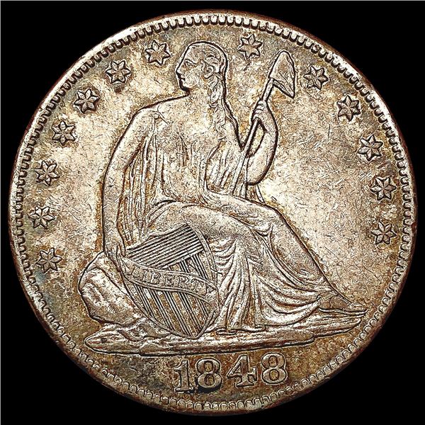 1848-O Seated Liberty Half Dollar CLOSELY UNCIRCUL