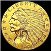 Image 1 : 1908 $2.50 Gold Quarter Eagle CLOSELY UNCIRCULATED