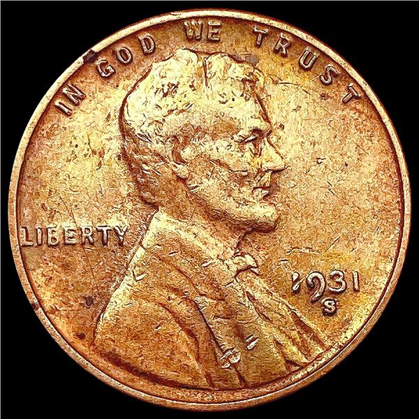 1931-S Wheat Cent CLOSELY UNCIRCULATED