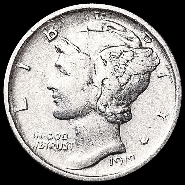 1918-D Mercury Dime CLOSELY UNCIRCULATED