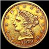 Image 1 : 1879-S $2.50 Gold Quarter Eagle CLOSELY UNCIRCULAT