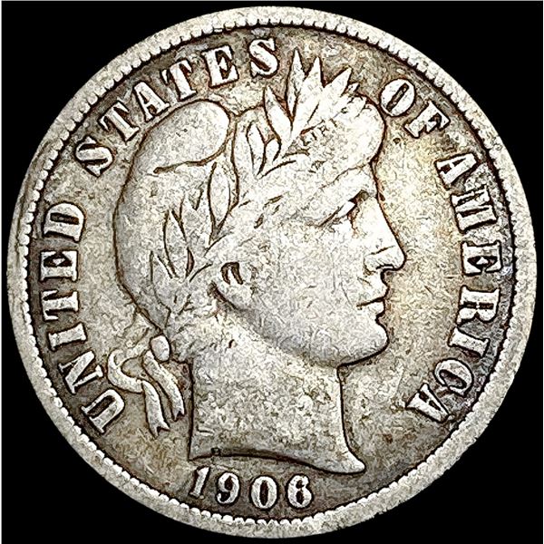 1906-O Barber Dime LIGHTLY CIRCULATED