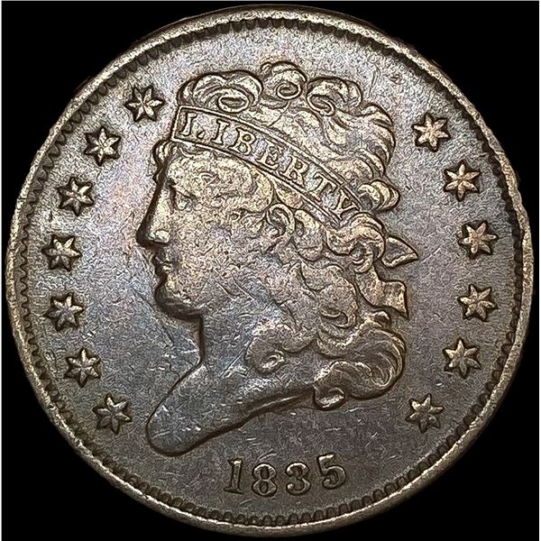 1835 Classic Head Half Cent CLOSELY UNCIRCULATED