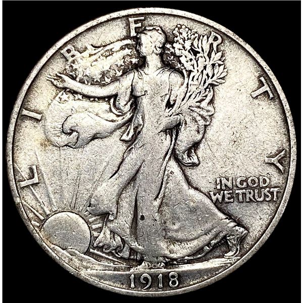 1918 Walking Liberty Half Dollar LIGHTLY CIRCULATE