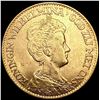 Image 1 : 1912 Netherlands .1947oz Gold 10 Gulden CHOICE BU