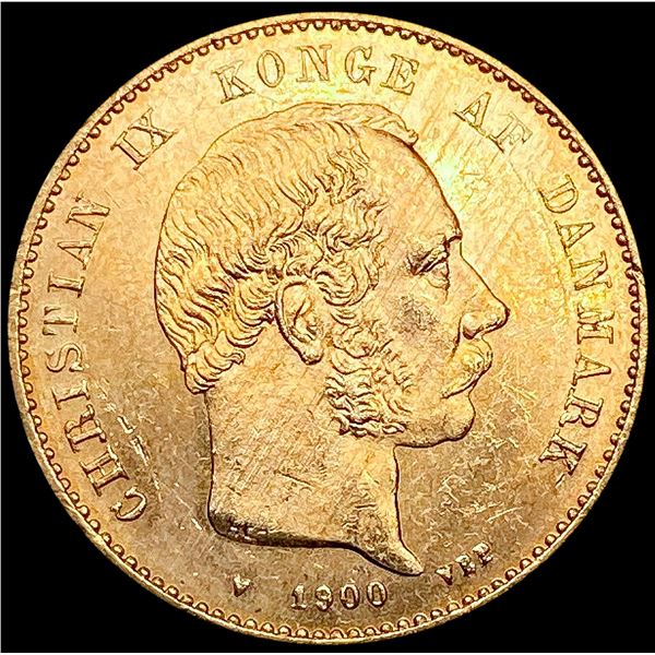 1900 Denmark .2593oz Gold 20 Kroner CHOICE BU