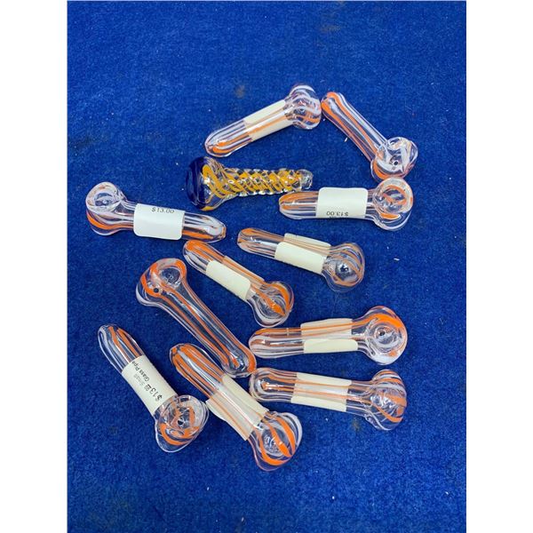 Lot of 12 Glass Pipes