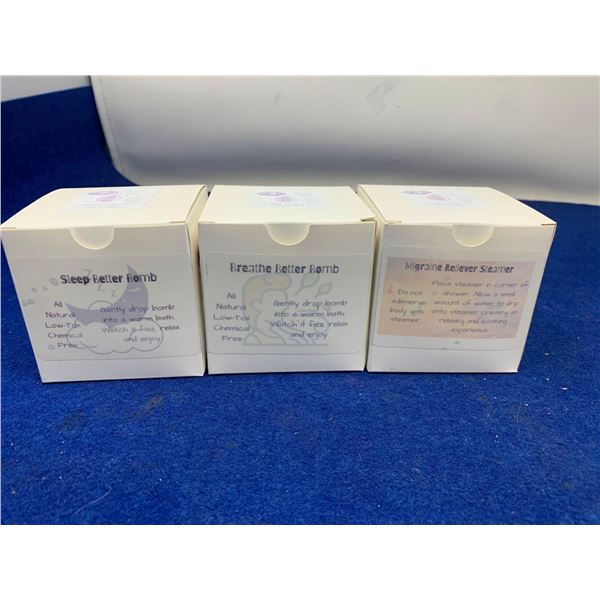 Migraine Reliever Steamer and Bath Bombs