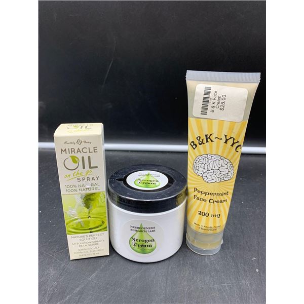 Cannabis Miracle Oil, Nerogen Cream and Peppermint Face Cream