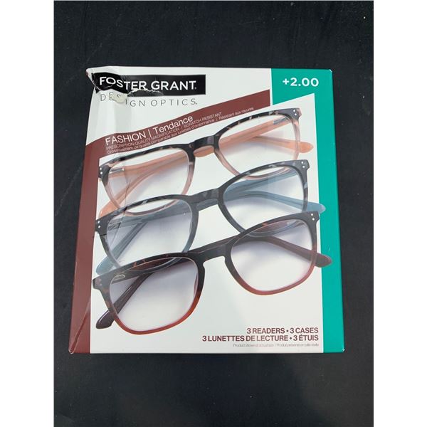 Foster Grant Reader Glasses (3 x 2.00)
