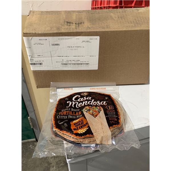 Casa Mendosa Triple Baked 7" Whole Wheat Tortillas 12x340g