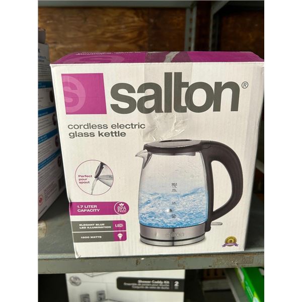 Salton Cordless Electric Glass Kettle 1.7L