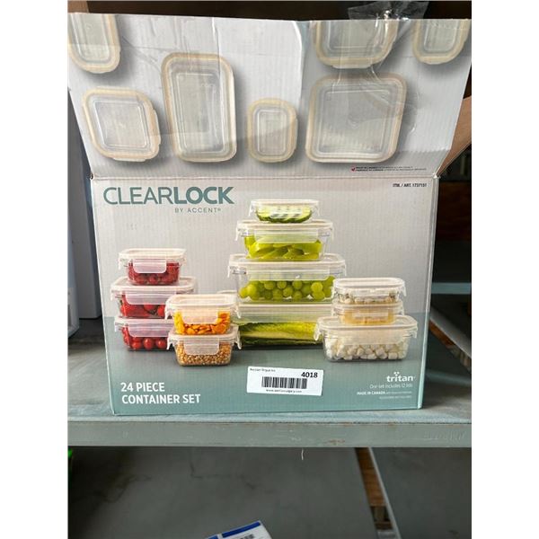 Clear Lock 24 Piece Container Set