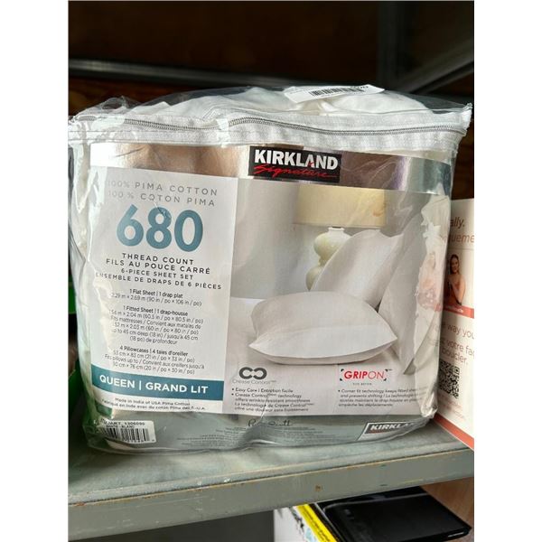 Kirkland 680 Thread Count 6 Piece Sheet Set Queen Size