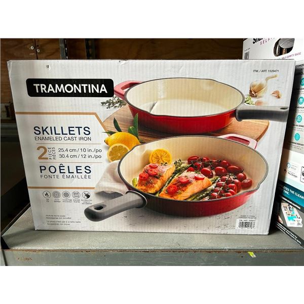 Tramontina Enameled Cast Iron Skillets 2 Piece