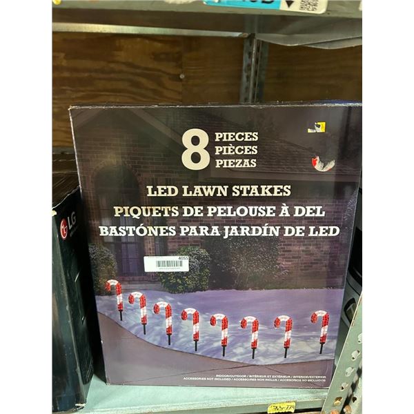 8 Piece LED Lawn Stakes