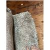 Image 1 : White & Brown Shag Area Rug