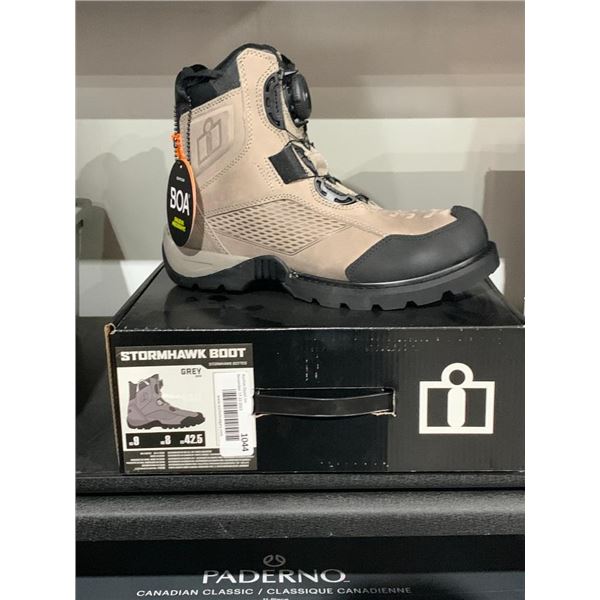 Icon Stormhawk Boots Grey Size 9