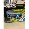 Image 2 : NERF Hyper Mach-100 Fully Motorized Blaster, 80 Hyper Rounds, Eyewear, Up to 110 FPS Velocity, Easy 