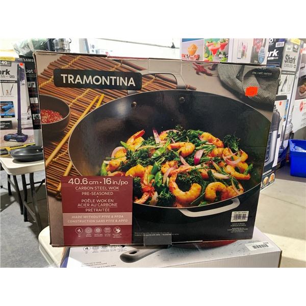 Tramontina 16" Carbon Steel Wok Pre-Seasoned