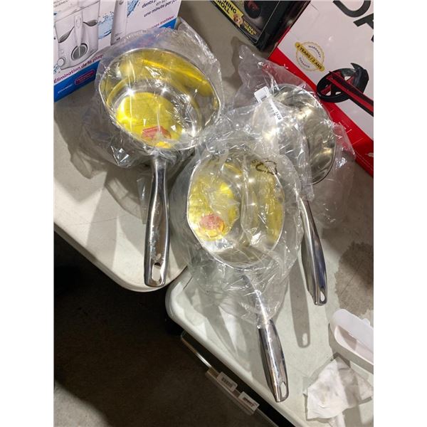 Verka Stainless Steel Cookware Pots 18cm Lot of  3