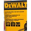 Image 3 : DeWalt Stainless Steel Wet / Dry Vacuum 38L