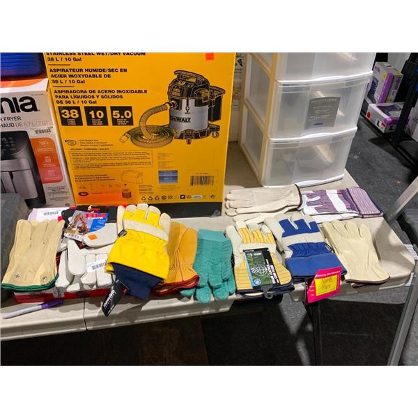 Lot Of Assorted Work Gloves and Mitts 10Pairs