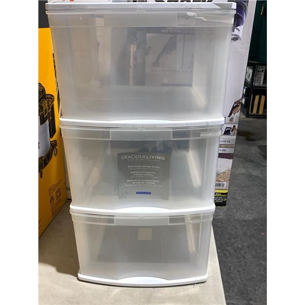 Gracious Living 3 Drawer Storage w/ Removable castors included