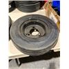 Image 2 : Lot of 2 Solid Rubber Wheels 12" with 2 1/2" Center Opening 3 Bolt