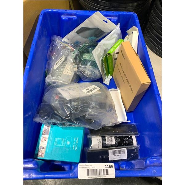 Bin of Assorted Electronics - Bin Included