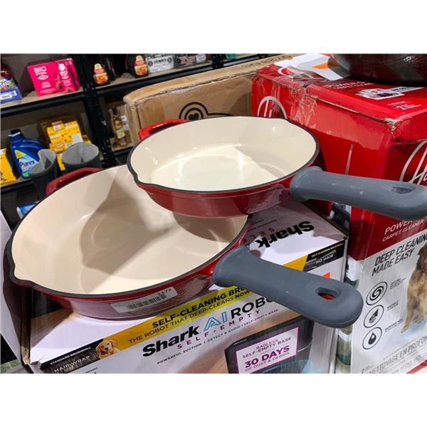 Tramontina Enameled Cast Iron Skillets, 2-piece