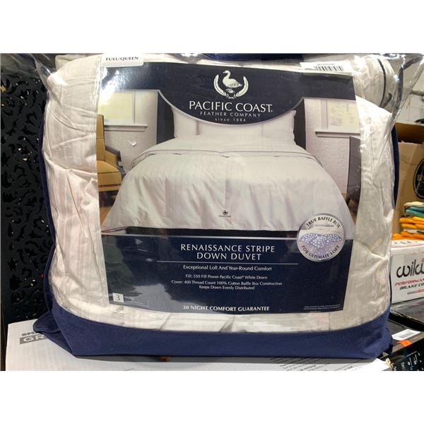 Pacific Coast Feather Company Renaissance Stripe Down Duvet Full / Queen Size