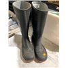 Image 2 : Men's Steel Toe Steel Plate Waterproof Rubber Boots Size 10