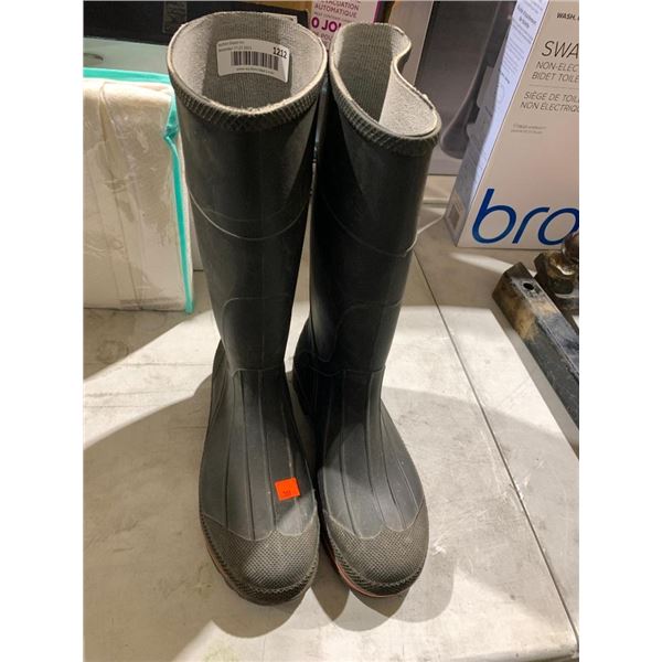 Men's Steel Toe Steel Plate Waterproof  Rubber Boots Size 11