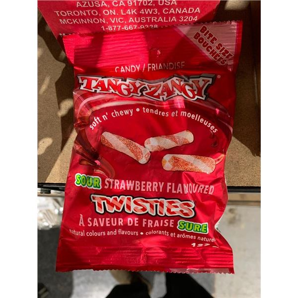 Tangy Zangy Soft n' Chewy Sour Strawberry Twisties 14 x 127g