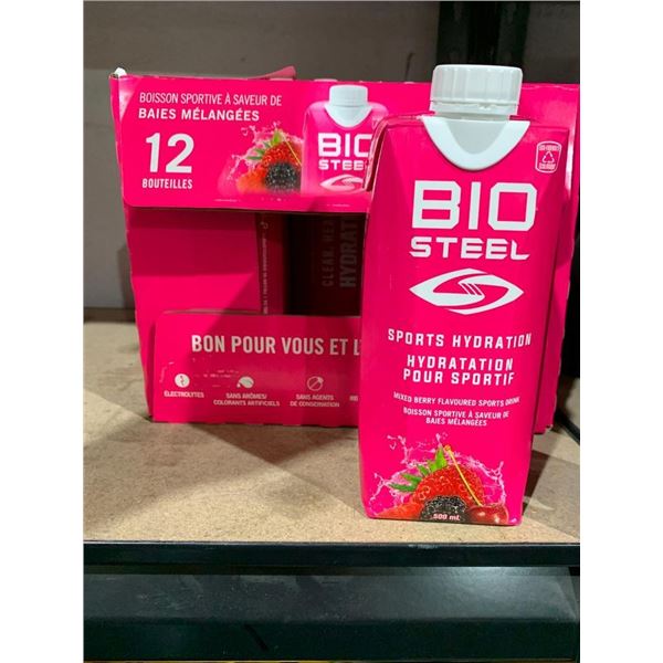 BIO Steel Mixed Berry Flavor Sports Hydration Drink 12 x 500ml