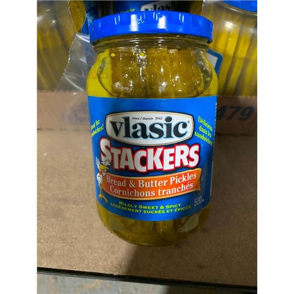 Vlassic Stackers Bread & Butter Pickles 12 x 500ml