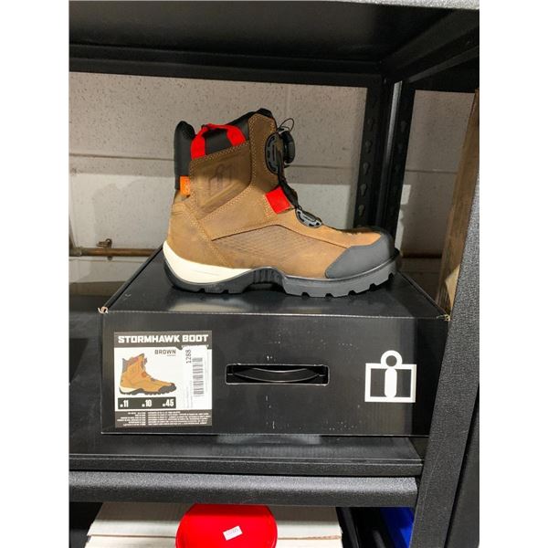 Icon Stormhawk Waterproof Riding Boot Brown Mens Size 11