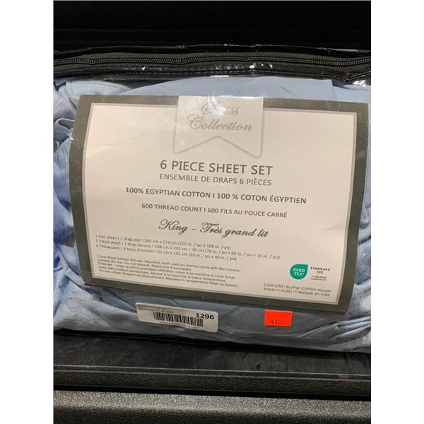 Swiss Collection 6 Piece Sheet Set  King Size
