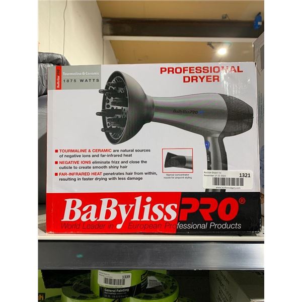 Babyliss professional hair dryer
