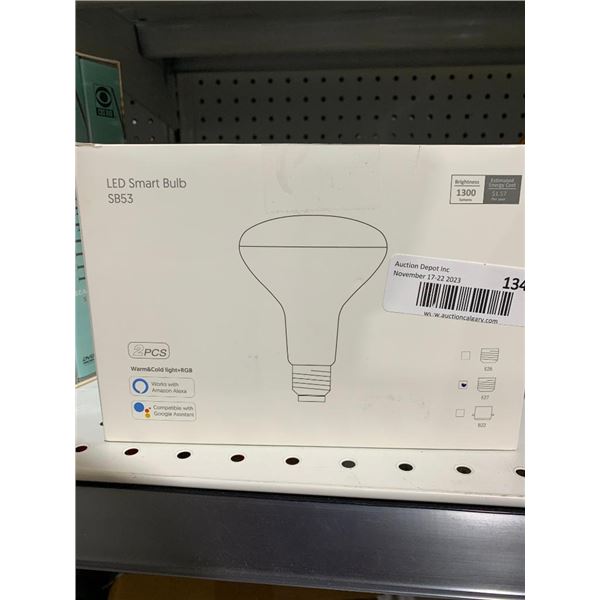Pack of 2 LED smart bulbs