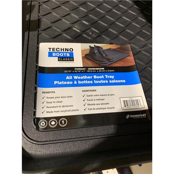Techno boots all weather boot tray, lot of 2