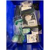 Image 1 : Assorted bin of electronics, bin included
