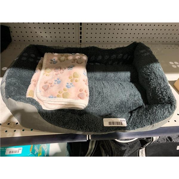Dog bed with Dog blanket