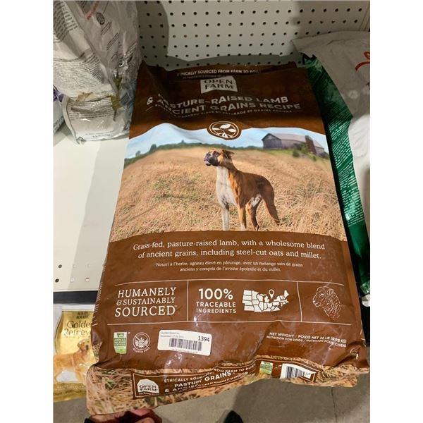 Open Farm dog food with pasture - raised lamb 22lb