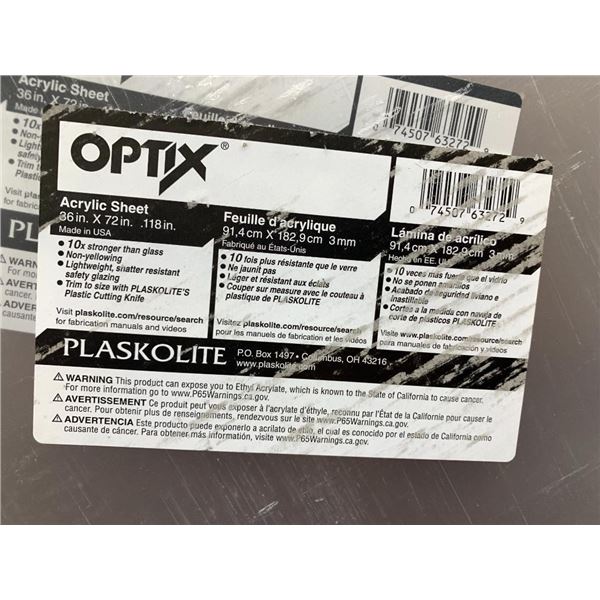 Optix Acrylic sheet 36"x72"