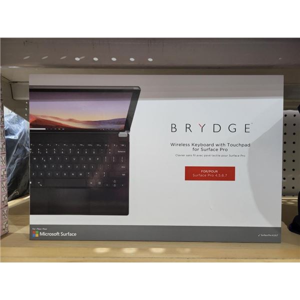Brydge wireless keyboard with touchpad for surface pro