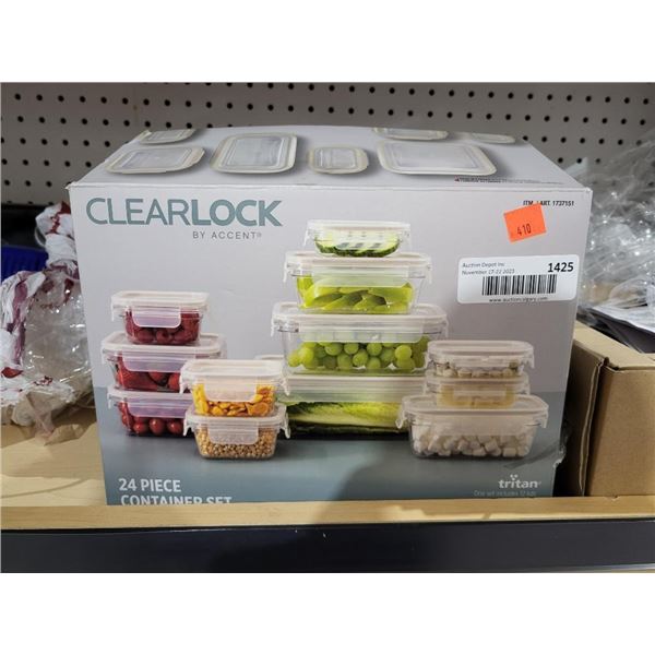 Clearlock 24 piece container set