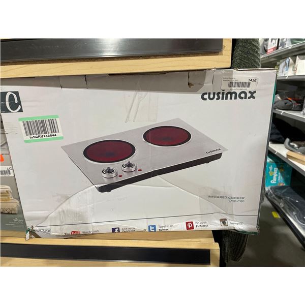 Cusimax Dual Burner Infrared Electric Cooker CMIP-C180